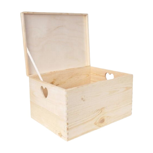 Boîte de rangement en bois avec couvercle pour la maison - 30 x 20 x 15